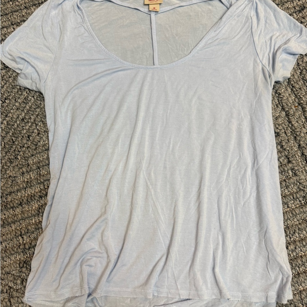 Mossimo Supply Co. Soft Blue Short Sleeve Tee